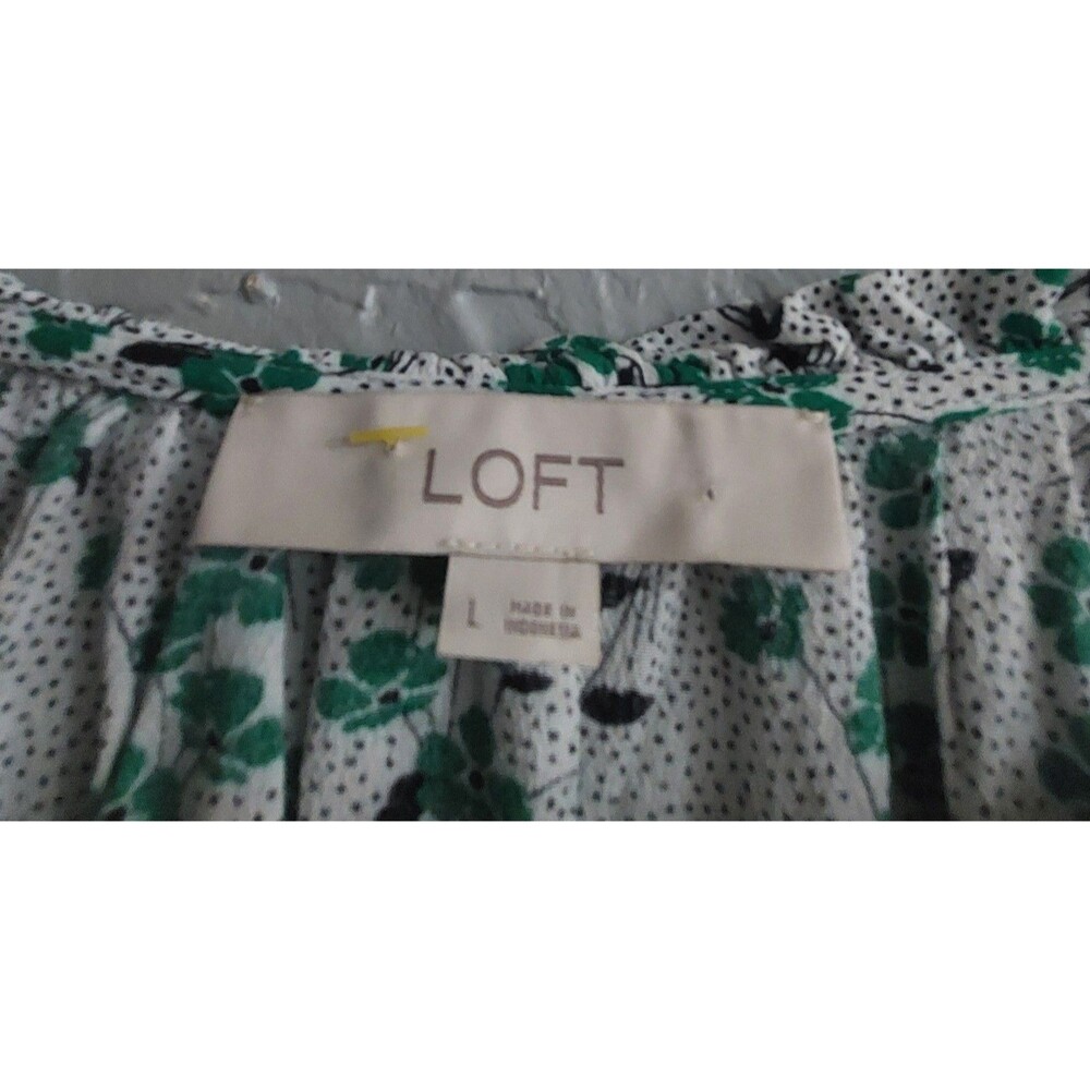Loft Tops Blouse Women's L, 100% Rayón, 20 Inch Of Armp To Armp - Picture 2 of 11